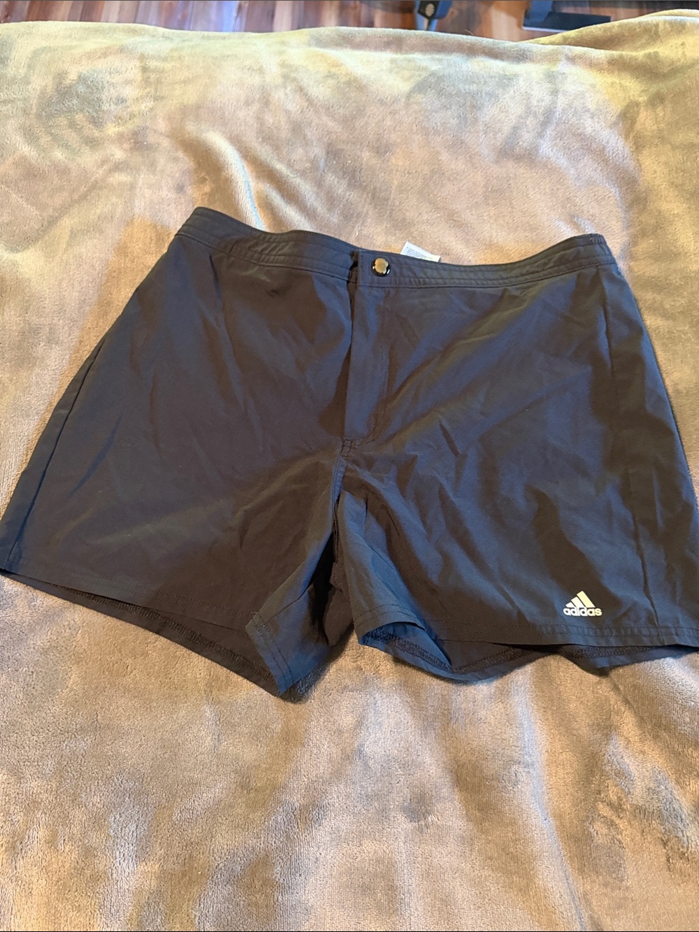 adidas Black Performance Shorts with White Logo